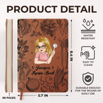 Take A Moment For Yourself Every Day - Family Personalized Custom Leather Journal - Mother's Day Gift For Gardeners, Women, Book Lovers