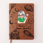 Give Yourself The Gift Of Kindness - Family Personalized Custom Leather Journal - Mother's Day Gift For Bakers