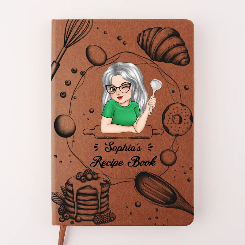 Give Yourself The Gift Of Kindness - Family Personalized Custom Leather Journal - Mother's Day Gift For Mom, Yourself, Best Friends, Siblings, Family Members