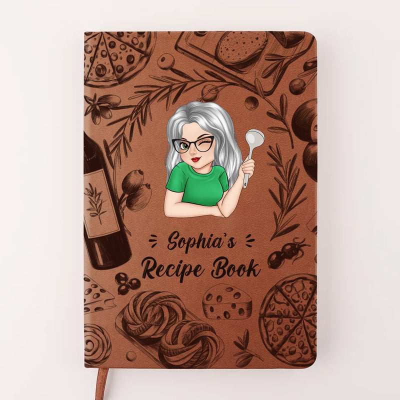 A Daily Note To Be Kind To Yourself - Family Personalized Custom Leather Journal - Mother's Day Gift For Mom, Yourself, Best Friends, Siblings, Family Members
