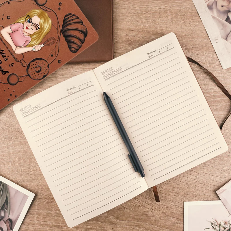 Give Yourself The Gift Of Kindness - Family Personalized Custom Leather Journal - Mother's Day Gift For Mom, Yourself, Best Friends, Siblings, Family Members