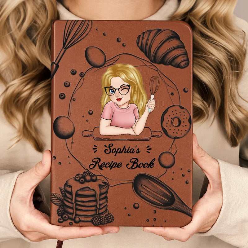 Give Yourself The Gift Of Kindness - Family Personalized Custom Leather Journal - Mother's Day Gift For Mom, Yourself, Best Friends, Siblings, Family Members