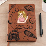 Give Yourself The Gift Of Kindness - Family Personalized Custom Leather Journal - Mother's Day Gift For Bakers
