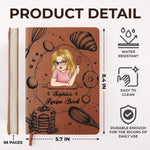 Give Yourself The Gift Of Kindness - Family Personalized Custom Leather Journal - Mother's Day Gift For Bakers