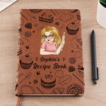 A Daily Note To Be Kind To Yourself - Family Personalized Custom Leather Journal - Mother's Day Gift For Bakers, Pastry Enthusiasts