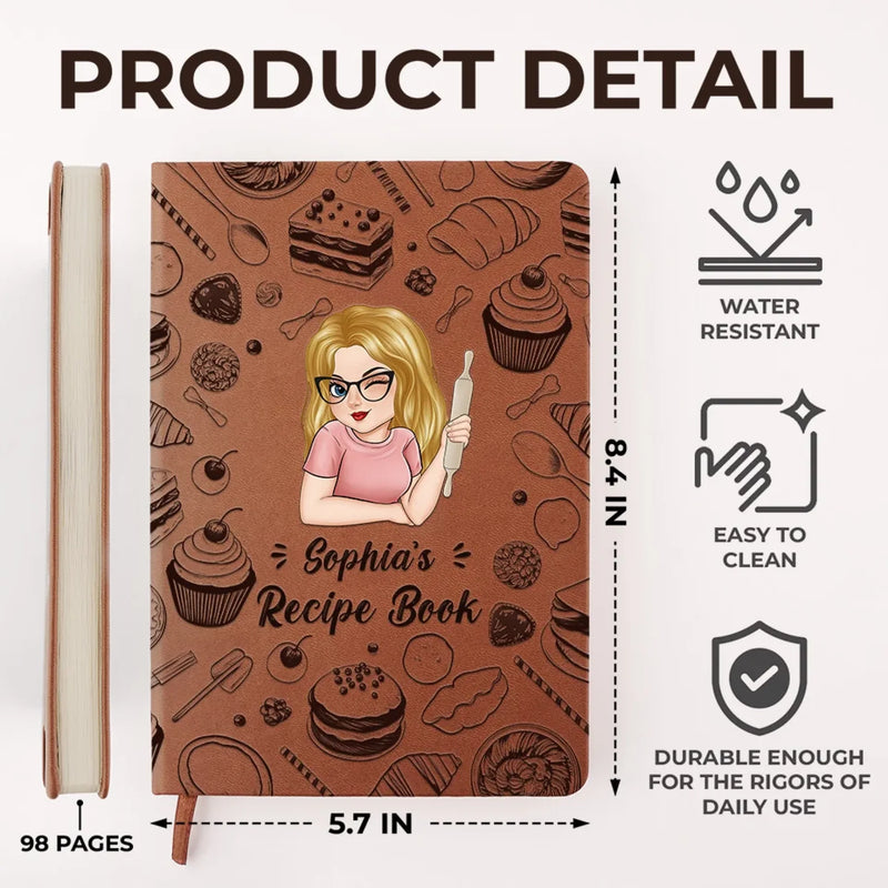 A Daily Note To Be Kind To Yourself - Family Personalized Custom Leather Journal - Mother's Day Gift For Mom, Yourself, Best Friends, Siblings, Family Members
