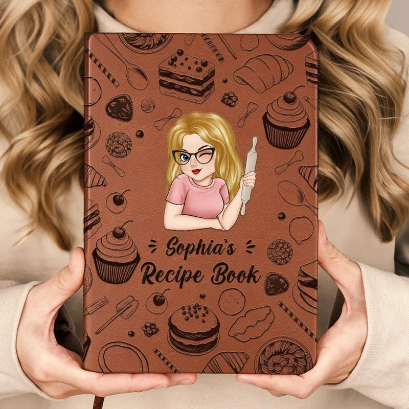 A Daily Note To Be Kind To Yourself - Family Personalized Custom Leather Journal - Mother's Day Gift For Mom, Yourself, Best Friends, Siblings, Family Members