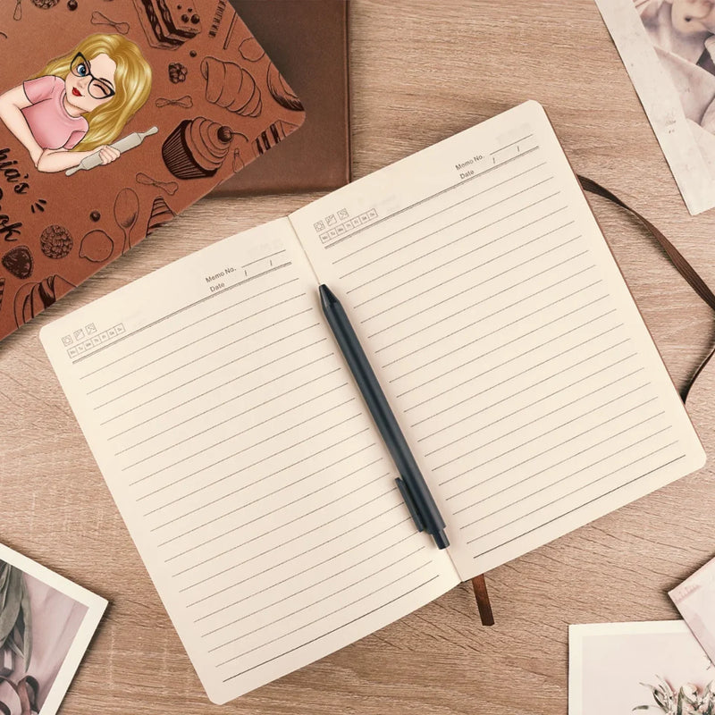 A Daily Note To Be Kind To Yourself - Family Personalized Custom Leather Journal - Mother's Day Gift For Mom, Yourself, Best Friends, Siblings, Family Members