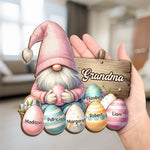 Grandma’s Love Is Pure Magic - Family Personalized Custom 2-Layered Wooden Plaque With Stand - Easter Gift For Mom, Grandma