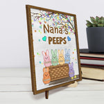 Custom Name Easter Bunny Gifts for Grandma - Personalized Wooden Plaque