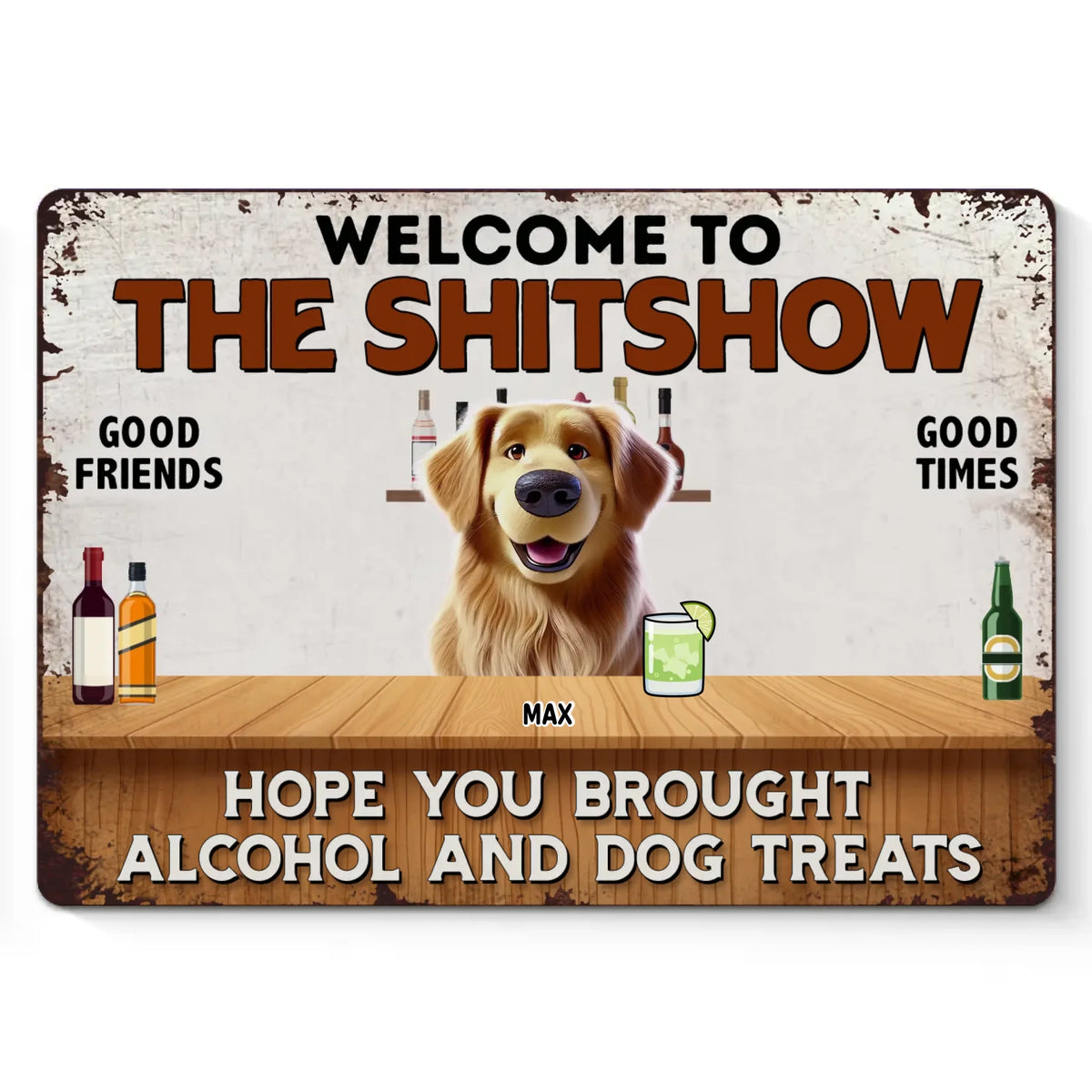 Welcome To My Station - Dog Personalized Custom Home Decor Metal Sign - House Warming Gift For Pet Owners, Pet Lovers