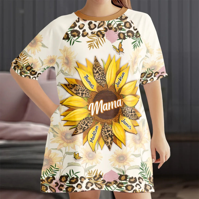 You Are Loved More Than Words Can Say - Family Personalized Custom Women's Sleep Tee - Mother's Day, Gift For Mom, Grandma