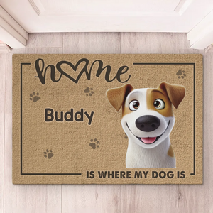 Cette maison est dirigée par des pattes et gouvernée par le chaos - Tapis décoratif personnalisé pour chien et chat - Cadeau de pendaison de crémaillère pour propriétaires d'animaux et amoureux des animaux