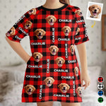 Custom Photo Heart Full Of Love, Clothes Full Of Dog Hair - Dog & Cat Personalized Custom Women's Sleep Tee - Mother's Day, Gift For Dog Lovers, Mom, Wife