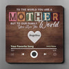 To Our Family, You Are The World - Family Personalized Custom Music Fridge Magnet That Can Play Songs - Mother's Day Gift For Mom, Grandma