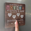 To Our Family, You Are The World - Family Personalized Custom Music Fridge Magnet That Can Play Songs - Mother's Day Gift For Mom, Grandma