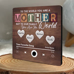To Our Family, You Are The World - Family Personalized Custom Music Fridge Magnet That Can Play Songs - Mother's Day Gift For Mom, Grandma