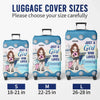 New Journey Is Coming Up - Travel Personalized Custom Luggage Cover - Summer Vacation Gift, Gift For Adventure Travel Lovers