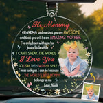 Custom Photo Because Every Amazing Mom Deserves This - Family Personalized Custom Car Ornament - Acrylic Custom Shaped - Mother's Day, Baby Shower Gift, Gift For New Moms, Mom, Grandma