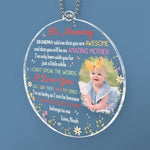 Custom Photo Because Every Amazing Mom Deserves This - Family Personalized Custom Car Ornament - Acrylic Custom Shaped - Mother's Day, Baby Shower Gift, Gift For New Moms, Mom, Grandma