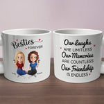 We Will Be Friends Until We're Old And Senile - Bestie Personalized Custom Chunky Mug - Gift For Best Friends, BFF, Sisters