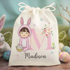 Easter Wishes & Bunny Kisses - Family Personalized Custom Favor Bag - Easter Gift For Family Members