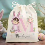 Easter Wishes & Bunny Kisses - Family Personalized Custom Favor Bag - Easter Gift For Family Members