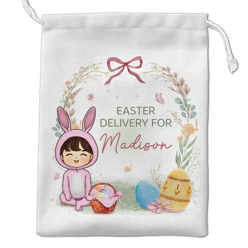 Easter Fun, Wrapped With Love - Family Personalized Custom Favor Bag - Easter Gift For Family Members