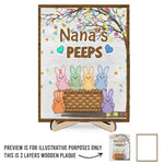 Custom Name Easter Bunny Gifts for Grandma - Personalized Wooden Plaque