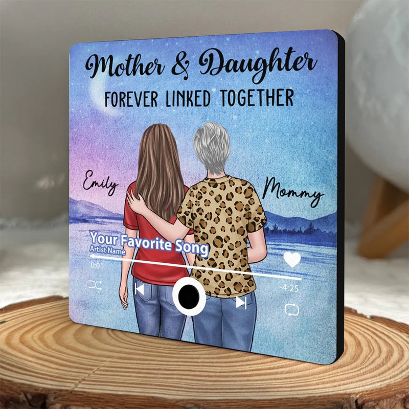 Perfect For The Mom Or Daughter Who Needs A Little Encouragement - Family Personalized Custom Music Fridge Magnet That Can Play Songs - Mother's Day Gift For Mom, Daughter