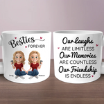 We Will Be Friends Until We're Old And Senile - Bestie Personalized Custom Chunky Mug - Gift For Best Friends, BFF, Sisters