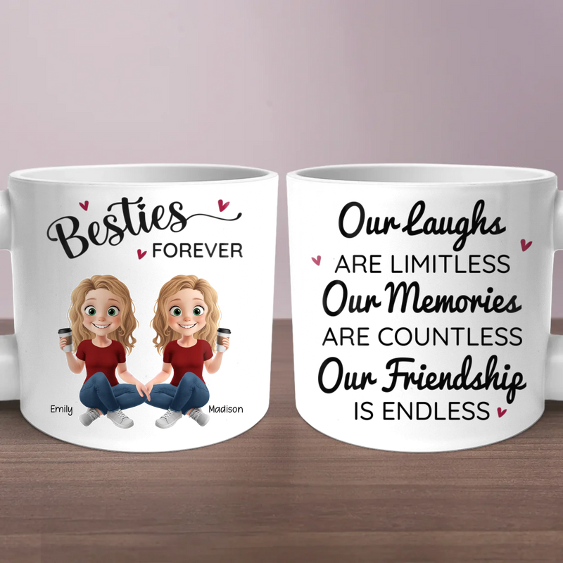 We Will Be Friends Until We're Old And Senile - Bestie Personalized Custom Chunky Mug - Gift For Best Friends, BFF, Sisters