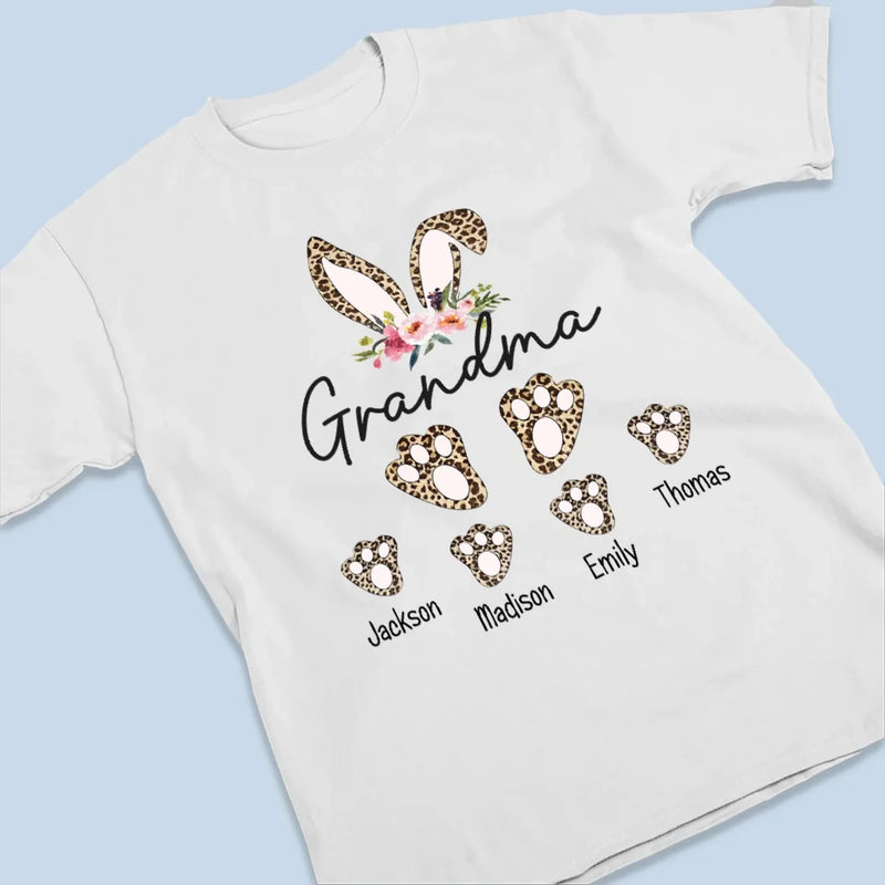 Home Is Wherever Grandmother Is - Family Personalized Custom Unisex T-shirt, Premium T-shirt, Hoodie - Easter Gift For Mom, Grandma