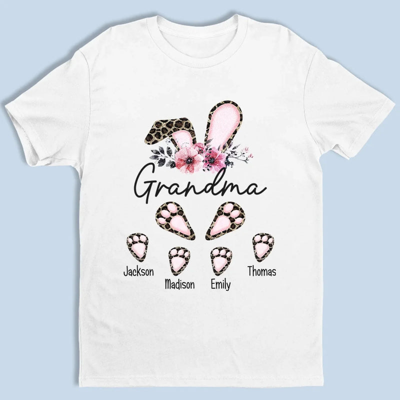 Home Is A Hug From Grandma - Family Personalized Custom Unisex T-shirt, Premium T-shirt, Hoodie - Easter Gift For Mom, Grandma