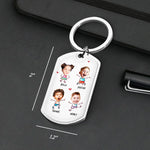 Custom Name Daddy Gifts from Kids - Personalized Keychain