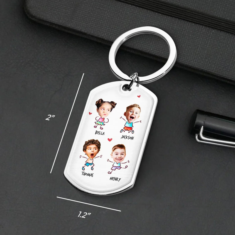Custom Photo Meaningful Keepsakes For Your Cherished Ones - Family Personalized Custom Keychain - Mother's Day Gift For Family Members
