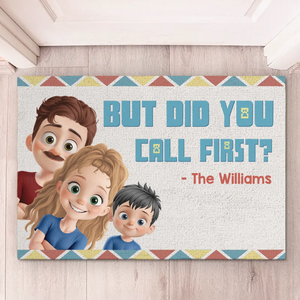 We Love Guests, Just Give Us A Heads Up - Family Personalized Custom Home Decor Decorative Mat - House Warming Gift For Family Members