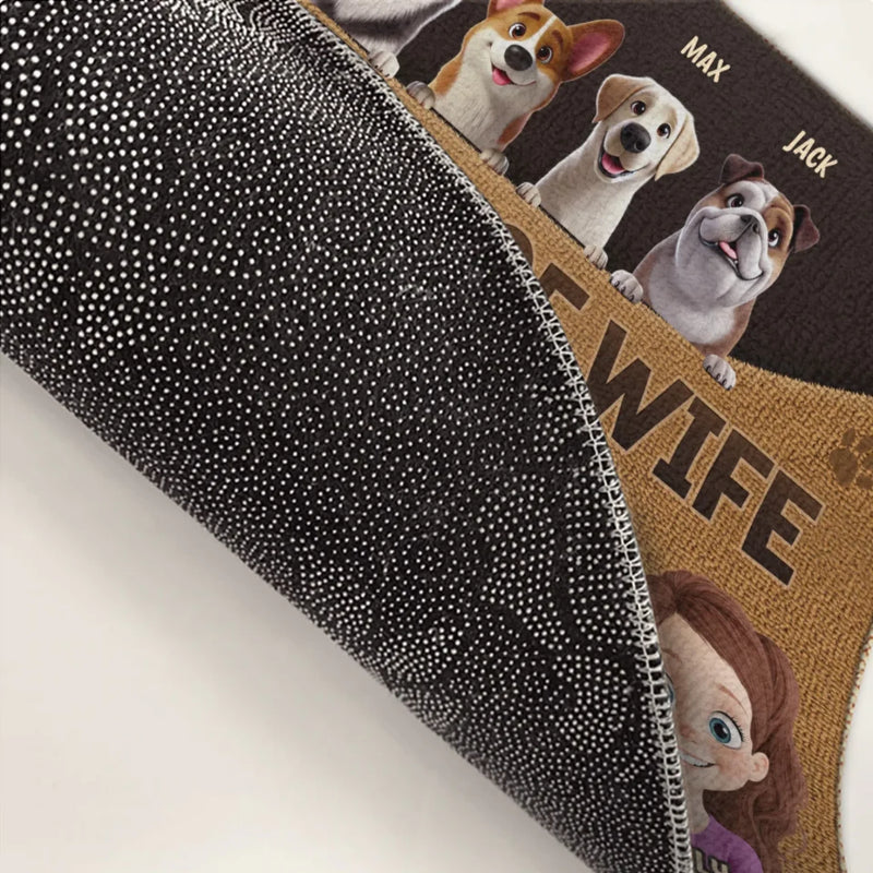 Furry Friends Make The Best Family - Dog Personalized Custom Home Decor Decorative Mat - House Warming Gift For Pet Owners, Pet Lovers