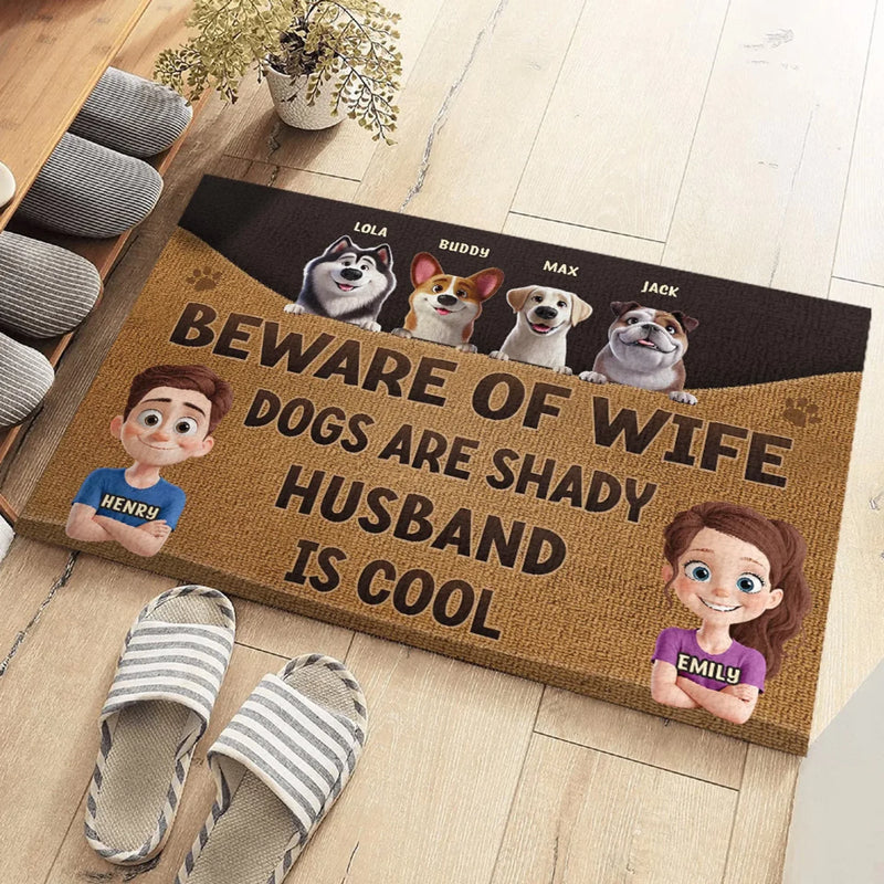 Furry Friends Make The Best Family - Dog Personalized Custom Home Decor Decorative Mat - House Warming Gift For Pet Owners, Pet Lovers