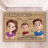 Love Begins At Home - Family Personalized Custom Home Decor Decorative Mat - House Warming Gift For Family Members