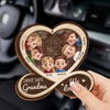 Grandma’s Road Is Paved With Love - Family Personalized Custom Car Visor Clip - Mother's Day, Gift For Mom, Grandma