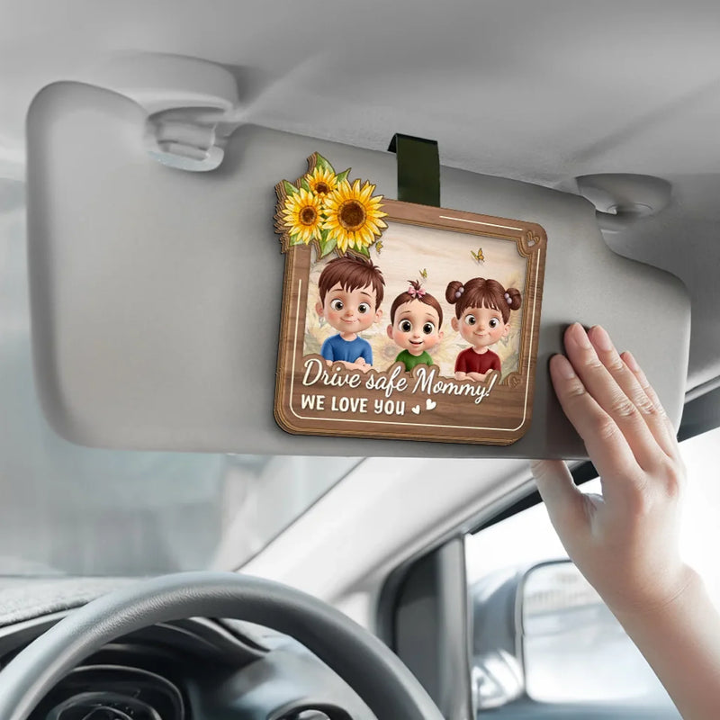 Miles May Pass, But Love Stays Close - Family Personalized Custom Car Visor Clip - Mother's Day, Gift For Mom, Grandma