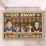 Bring Gifts Or Turn Back - Couple Personalized Custom Home Decor Decorative Mat - House Warming Gift For Couple, Dog Lovers