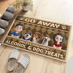 Bring Gifts Or Turn Back - Couple Personalized Custom Home Decor Decorative Mat - House Warming Gift For Couple, Dog Lovers