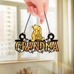 The Love Between A Grandma And Grandchild Is Forever - Family Personalized Window Hanging Suncatcher Ornament - Mother's Day, Gift For Grandma, Grandparent