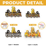 The Love Between A Grandma And Grandchild Is Forever - Family Personalized Window Hanging Suncatcher Ornament - Mother's Day, Gift For Grandma, Grandparent