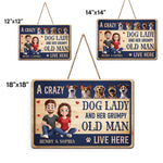 Home Of Barking Security And Unconditional Love - Couple Personalized Custom Home Decor Wood Sign - Gift For Husband Wife, Anniversary, Pet Owners, Pet Lovers