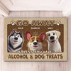 Apportez des collations ou partez ! Tapis décoratif personnalisé pour chien et chat ! Cadeau de pendaison de crémaillère pour propriétaires et amoureux des animaux.