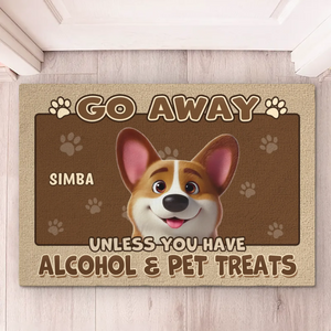 Bring Snacks Or Be Gone - Dog & Cat Personalized Custom Home Decor Decorative Mat - House Warming Gift For Pet Owners, Pet Lovers