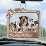 Furry Friends Make Life Better - Dog & Cat Personalized Custom Car Ornament - Acrylic Custom Shaped - Gift For Pet Owners, Pet Lovers